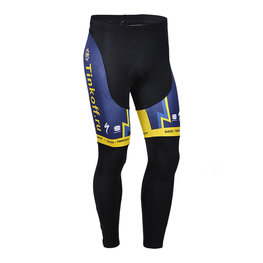 Cyklistické nohavice dlhé bez trakov - SAXO BANK 2013 WNT - modrá/žltá/čierna