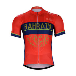 BONAVELO Cyklistický dres s krátkym rukávom - BAHRAIN  MERIDA 2018 - červená/modrá