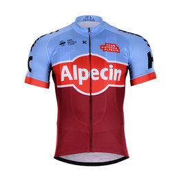 BONAVELO Cyklistický dres s krátkym rukávom - KATUSHA 2018 - červená/bordová/svetlo modrá