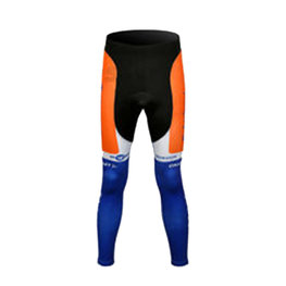Cyklistické nohavice dlhé bez trakov - RABOBANK 2012 SUMMER - čierna/modrá/oranžová