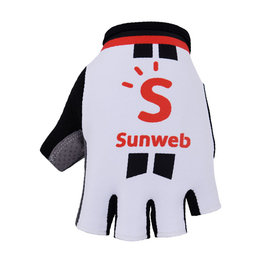 Cyklistické rukavice krátkoprsté - SUNWEB 2018 - červená/biela