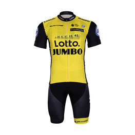 BONAVELO Cyklistický krátky dres a krátke nohavice - LOTTO BLACK 2018 - čierna/žltá