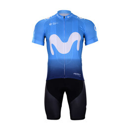 BONAVELO Cyklistický krátky dres a krátke nohavice - MOVISTAR 2018 - čierna/modrá