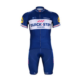 BONAVELO Cyklistický krátky dres a krátke nohavice - QUICKSTEP 2018 - modrá