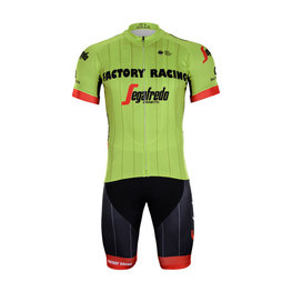 BONAVELO Cyklistický krátky dres a krátke nohavice - TREK 2018 - zelená/čierna