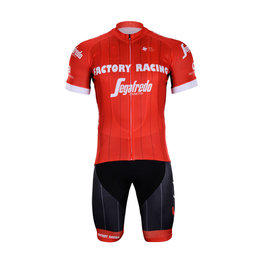 BONAVELO Cyklistický krátky dres a krátke nohavice - TREK RED 2018 - čierna/červená