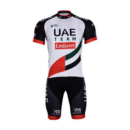 BONAVELO Cyklistický krátky dres a krátke nohavice - UAE 2018 - biela/čierna