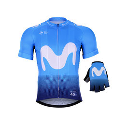 BONAVELO Cyklistický mega set - MOVISTAR 2019 - čierna/modrá