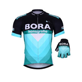 BONAVELO Cyklistický mega set - BORA 2019 - čierna/biela/zelená