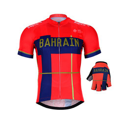 BONAVELO Cyklistický mega set - BAHRAIN MERIDA 2019 - červená/modrá