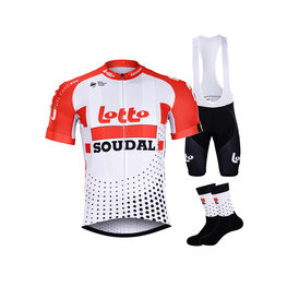 BONAVELO Cyklistický mega set - LOTTO SOUDAL 2019 - biela/čierna/červená