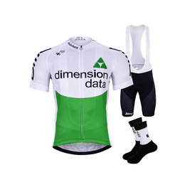 BONAVELO Cyklistický mega set - DIMENSION DATA 2019 - biela/zelená/čierna