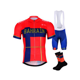 BONAVELO Cyklistický mega set - BAHRAIN MERIDA 2019 - modrá/červená