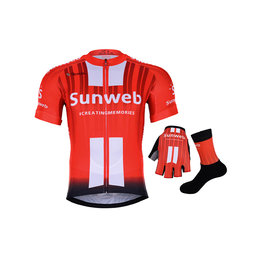 BONAVELO Cyklistický mega set - SUNWEB 2019 - červená/čierna