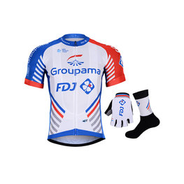 BONAVELO Cyklistický mega set - GROUPAMA FDJ 2019 - červená/modrá/biela