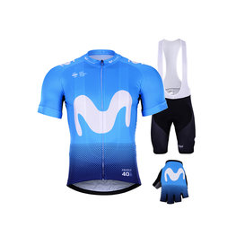 BONAVELO Cyklistický mega set - MOVISTAR 2019 - čierna/modrá