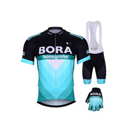BONAVELO Cyklistický mega set - BORA 2019 - biela/čierna/zelená