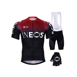 BONAVELO Cyklistický mega set - INEOS 2019 - bordová/čierna