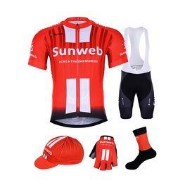 BONAVELO Cyklistický mega set - SUNWEB 2019 - červená/čierna