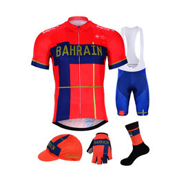 BONAVELO Cyklistický mega set - BAHRAIN MERIDA 2019 - modrá/červená