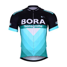 BONAVELO Cyklistický dres s krátkym rukávom - BORA 2019 KIDS - čierna/zelená