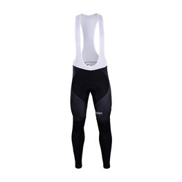 BONAVELO Cyklistické nohavice dlhé s trakmi - MOVISTAR 2019 SUMMER - čierna