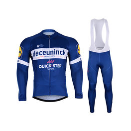 BONAVELO Cyklistický dlhý dres a nohavice - QUICKSTEP 2019 SMR - modrá