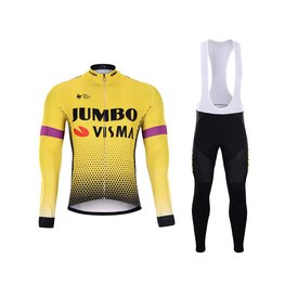 BONAVELO Cyklistický zimný dres a nohavice - JUMBO-VISMA 2019 WNT