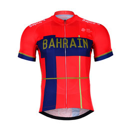 BONAVELO Cyklistický dres s krátkym rukávom - BAHRAIN MERIDA 2019 - modrá/červená