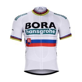 BONAVELO Cyklistický dres s krátkym rukávom - BORA UCI 2019 - biela