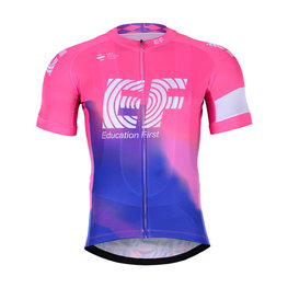 BONAVELO Cyklistický dres s krátkym rukávom - EDUCATION FIRST 2019 - modrá/ružová