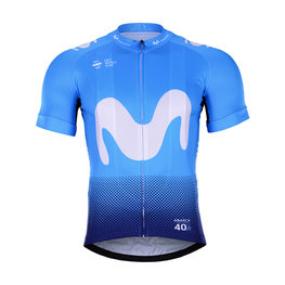 BONAVELO Cyklistický dres s krátkym rukávom - MOVISTAR 2019 - modrá