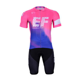 BONAVELO Cyklistický krátky dres a krátke nohavice - EDUCATION FIRST 2019 - čierna/ružová/modrá