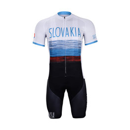 BONAVELO Cyklistický krátky dres a krátke nohavice - SLOVAKIA 2019 - čierna/biela