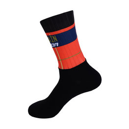 Cyklistické ponožky klasické - BAHRAIN MERIDA 2019 - čierna/modrá/červená