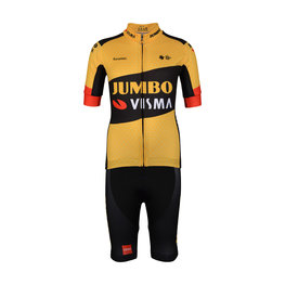 BONAVELO Cyklistický krátky dres a krátke nohavice - JUMBO-VISMA '20 KIDS - žltá/čierna
