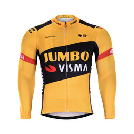 BONAVELO Cyklistický dres s dlhým rukávom letný - JUMBO-VISMA 2020 SMR - čierna/žltá