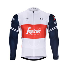 BONAVELO Cyklistický dres s dlhým rukávom letný - TREK 2020 SUMMER - biela/modrá/červená