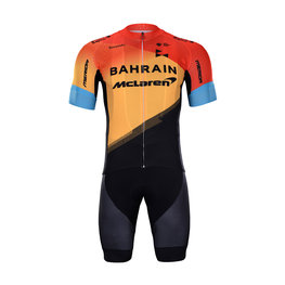 BONAVELO Cyklistický krátky dres a krátke nohavice - BAHRAIN MCLAREN 2020 - žltá/červená/čierna