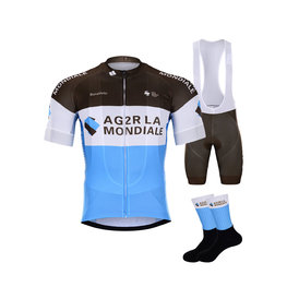 BONAVELO Cyklistický mega set - AG2R 2020 - biela/modrá/hnedá