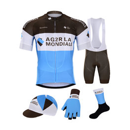 BONAVELO Cyklistický mega set - AG2R 2020 - modrá/biela/hnedá