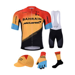BONAVELO Cyklistický mega set - BAHRAIN MCLAREN 2020 - čierna/žltá/červená
