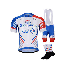 BONAVELO Cyklistický mega set - GROUPAMA FDJ 2020 - červená/modrá/biela