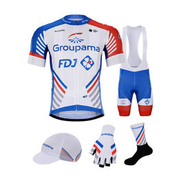 BONAVELO Cyklistický mega set - GROUPAMA FDJ 2020 - biela/červená/modrá