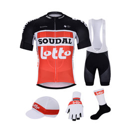 BONAVELO Cyklistický mega set - LOTTO SOUDAL 2020 - červená/čierna/biela