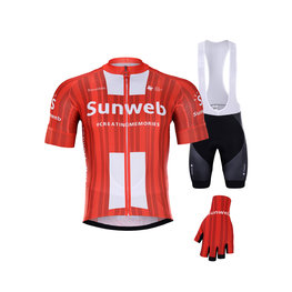 BONAVELO Cyklistický mega set - SUNWEB 2020 - čierna/červená