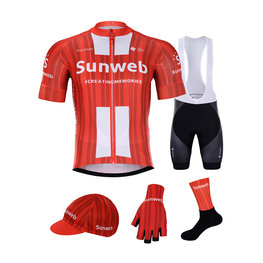 BONAVELO Cyklistický mega set - SUNWEB 2020 - čierna/červená