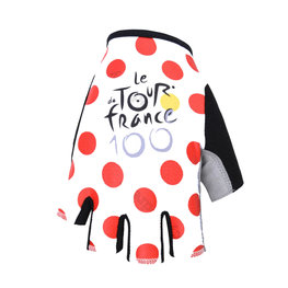 BONAVELO Cyklistické rukavice krátkoprsté - TOUR DE FRANCE - červená/biela