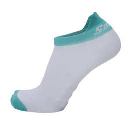 SANTINI Cyklistické ponožky členkové - CLASSE - svetlo modrá/biela