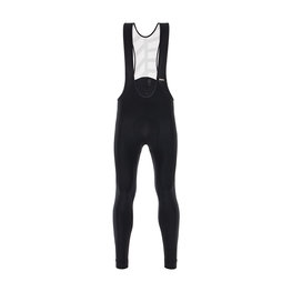 SANTINI Cyklistické nohavice dlhé s trakmi - SVOLTA WINTER - čierna/biela